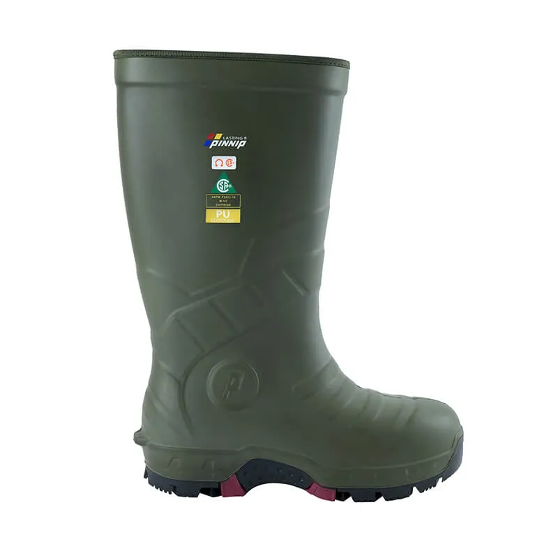 Men's Safety Boots CSA Approved Safety Boots With Composite Toe Waterproof Acid & Oil Resistant PU Work Boots ASTM F2413-18-Green