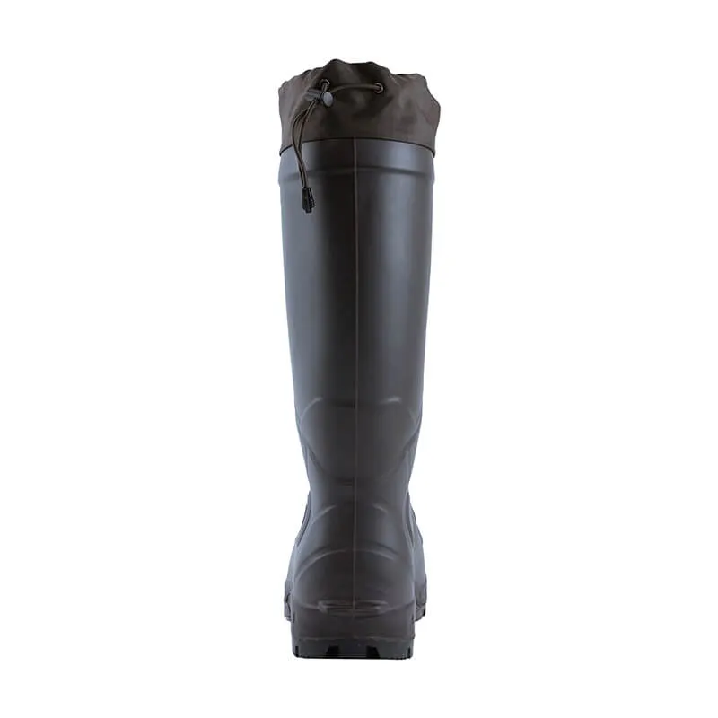 Men's Winter Rubber Work Boots CSA Approved Safety Boots Composite Toe Waterproof Insulated Acid & Oil Resistant Anti Slip For Ice-Brown