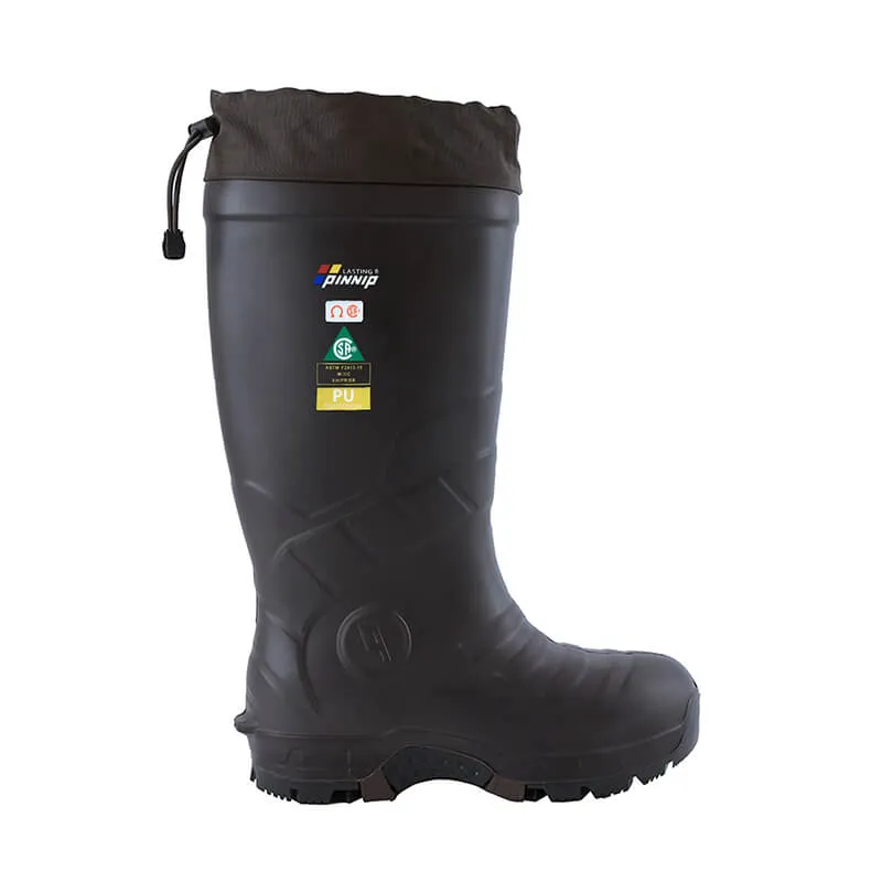 Men's Winter Rubber Work Boots CSA Approved Safety Boots Composite Toe Waterproof Insulated Acid & Oil Resistant Anti Slip For Ice-Brown