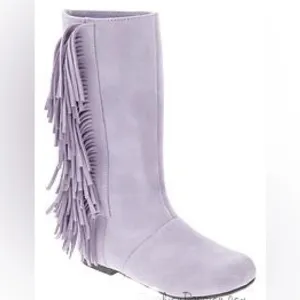 NEW Gap Kids Leather Fringe Boots SZ 2 Girls