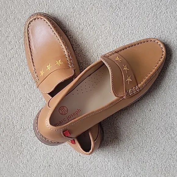 NEW! MARC JOSEPH Leather Loafers Made in Brazil Big Boys 5.