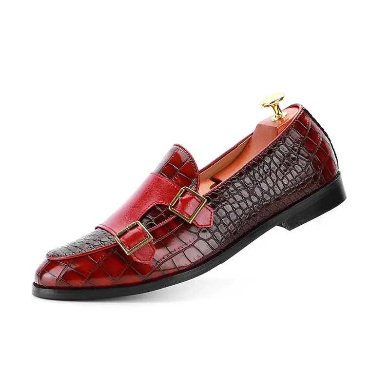 New Men's Dress Shoes British Fashion Men's Cross-border Large Size PU Leather Loafers