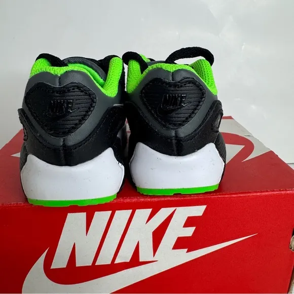 Nike Air Max 90 LTR  Toddler Athletic Sneakers Size 3c Black/Chrome Smoke Grey