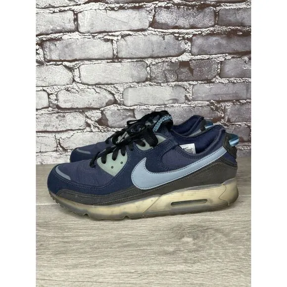 Nike Air Terrascape 90 Midnight Navy Aqua Athletic Shoes Sneakers Men 12M US/46