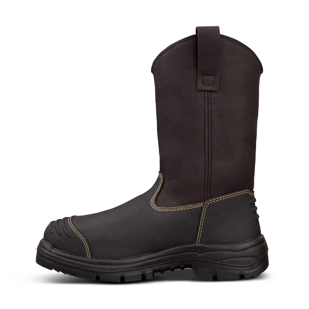 Oliver Mens 65-493 240mm Pull On AT Riggers Mining Boots Steel Bump Met PR Nitrile
