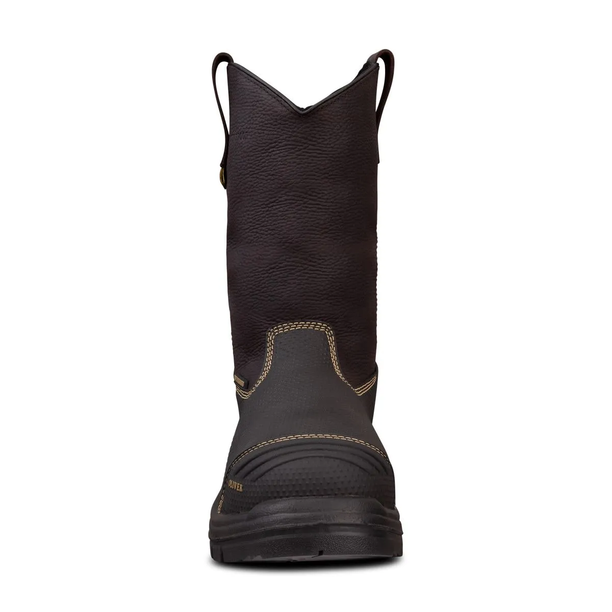 Oliver Mens 65-493 240mm Pull On AT Riggers Mining Boots Steel Bump Met PR Nitrile