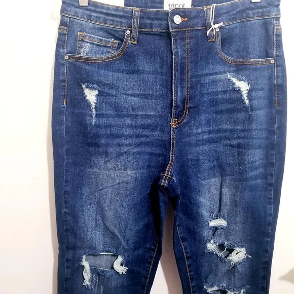 Plus Size distressed Jeans