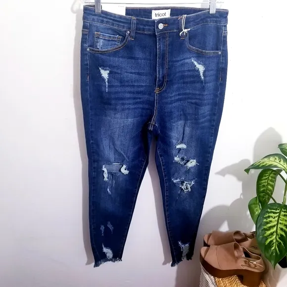 Plus Size distressed Jeans