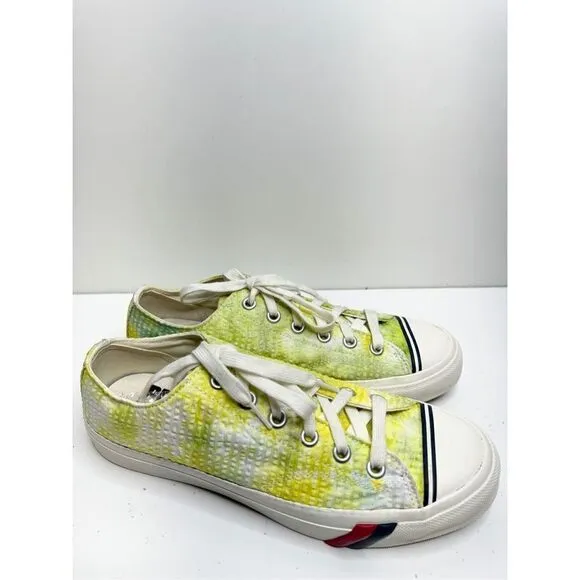Pro Keds Sneakers Mens Size 9US Green Yellow Athletic Lace Up Low Top Shoes