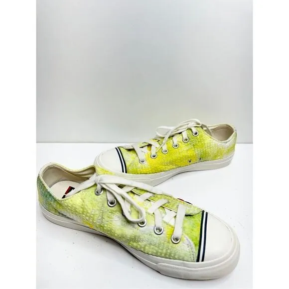 Pro Keds Sneakers Mens Size 9US Green Yellow Athletic Lace Up Low Top Shoes