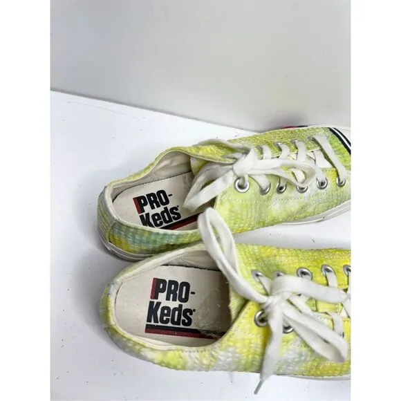 Pro Keds Sneakers Mens Size 9US Green Yellow Athletic Lace Up Low Top Shoes