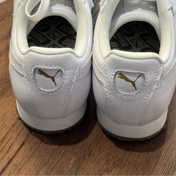 Puma Roma Kids White Sneakers Size 4.5