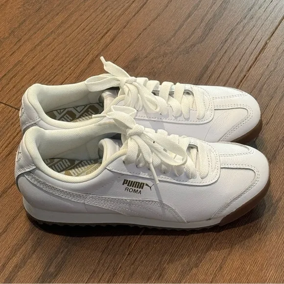 Puma Roma Kids White Sneakers Size 4.5