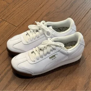 Puma Roma Kids White Sneakers Size 4.5