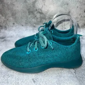 R2-6-4. ALLBIRDS RUNNING SHOES SNEAKERS MERINO WOOL TUKE TEAL BLUE WOMEN’S 7