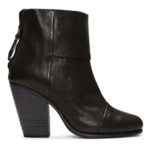 Rag &amp; Bone Newbury Leather Boots Black SZ 38, US 8