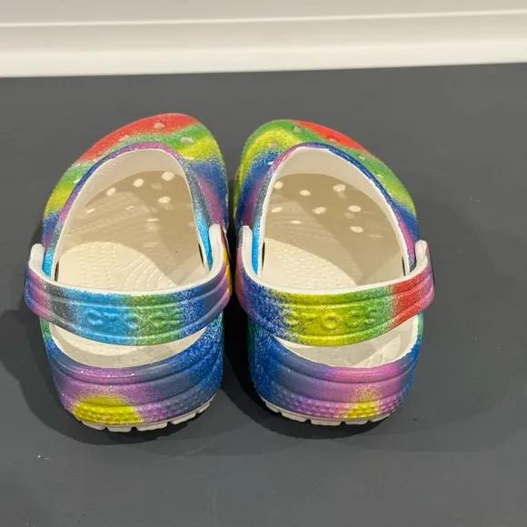Rainbow Colorful Crocs Kids Clogs C9