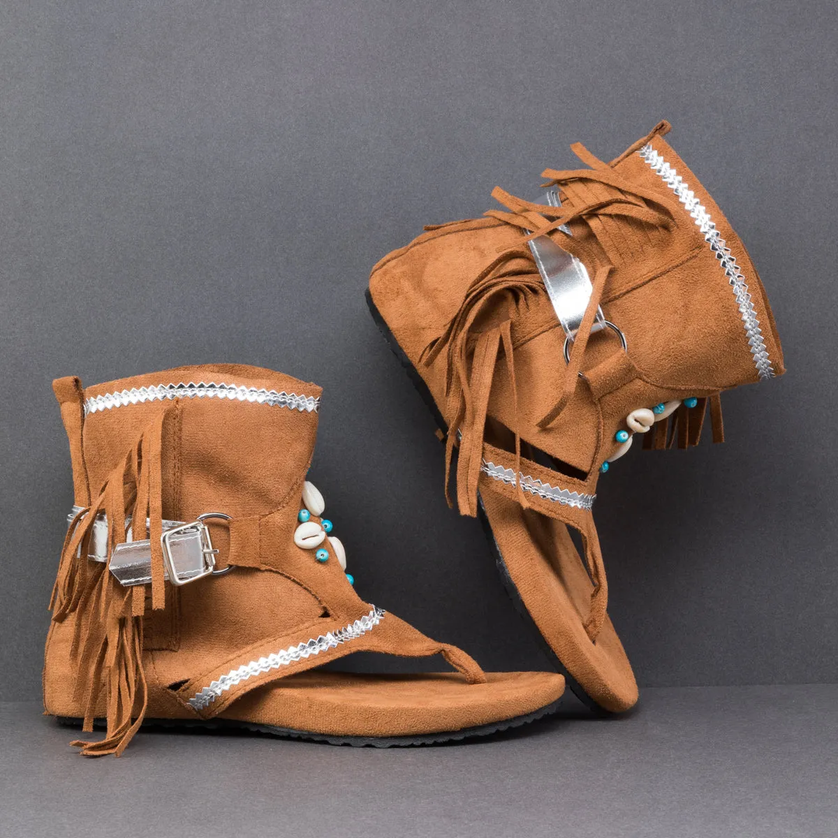 Rhinestone Tassel Gladiator Sandal