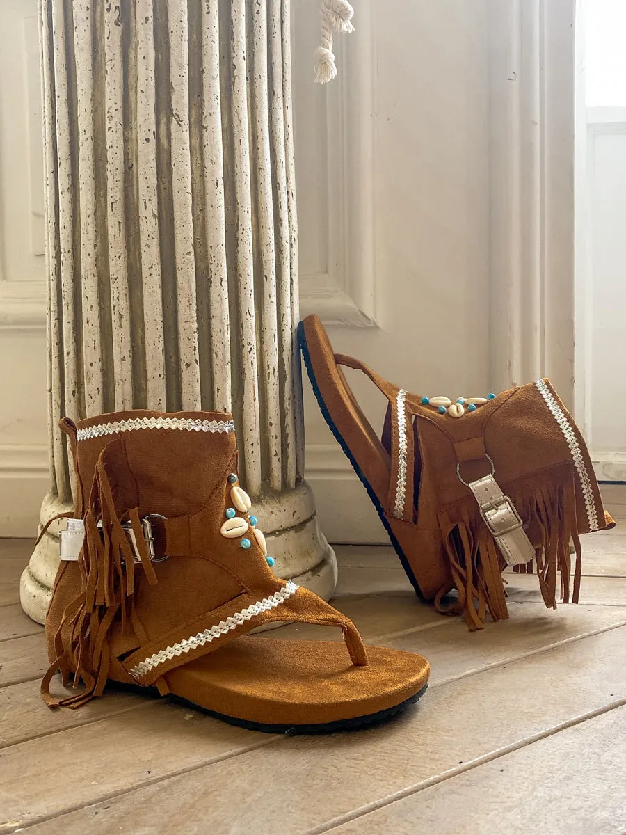 Rhinestone Tassel Gladiator Sandal