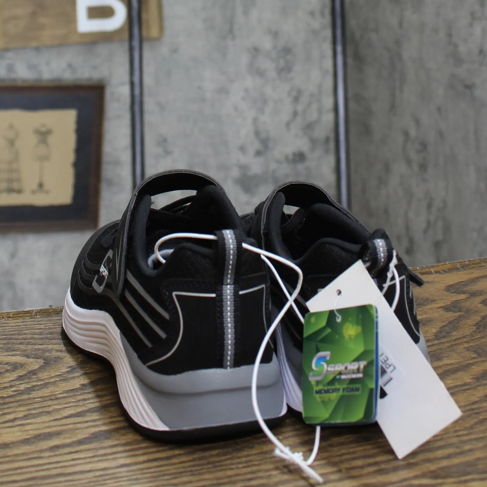 S Sport by Skechers Kids Boys Pull On Strap Athletic Sneakers Shoes Black 3