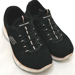 Sketchers Pink &amp; Black Sneakers