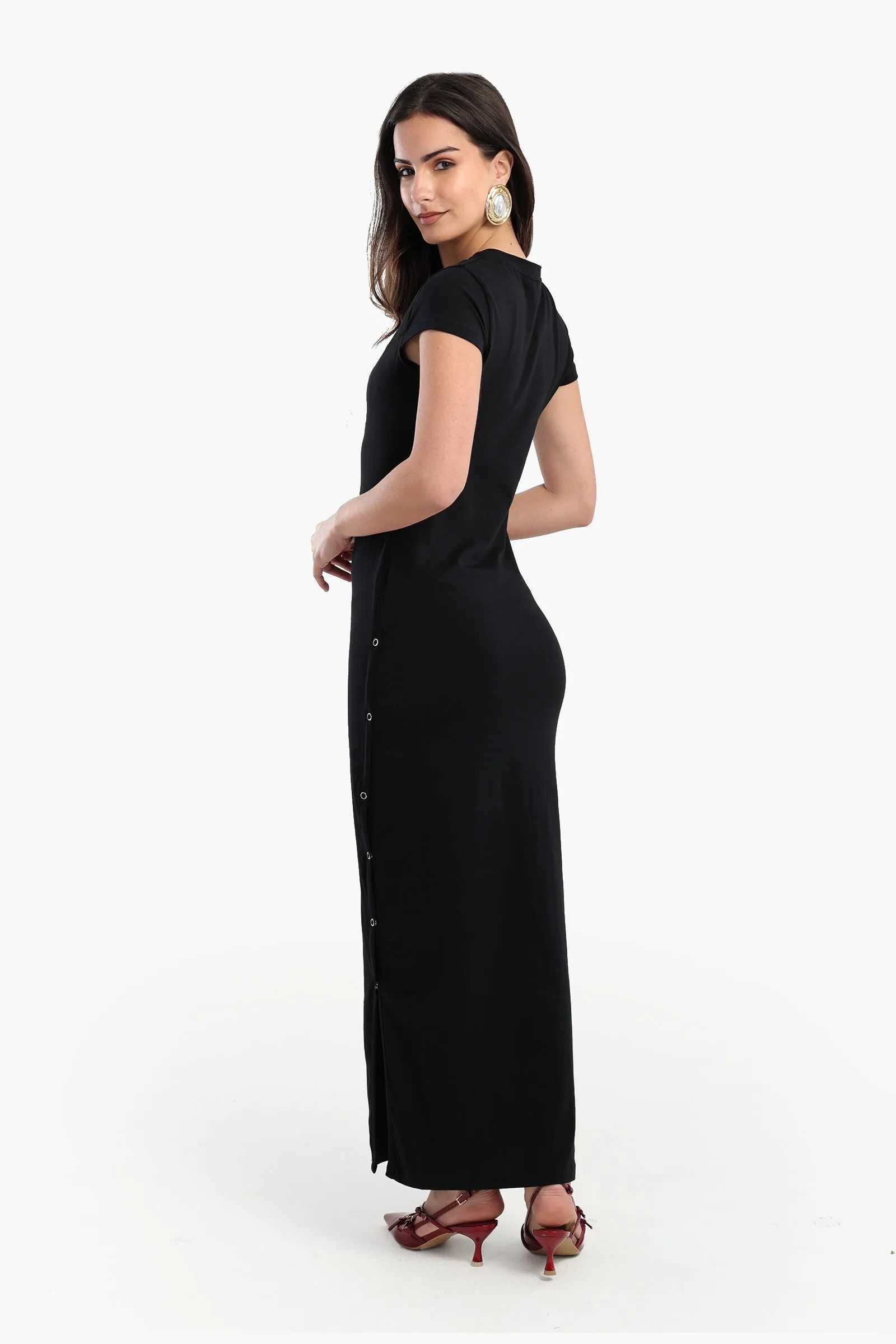 Slim-Fit Maxi Dress With Slit