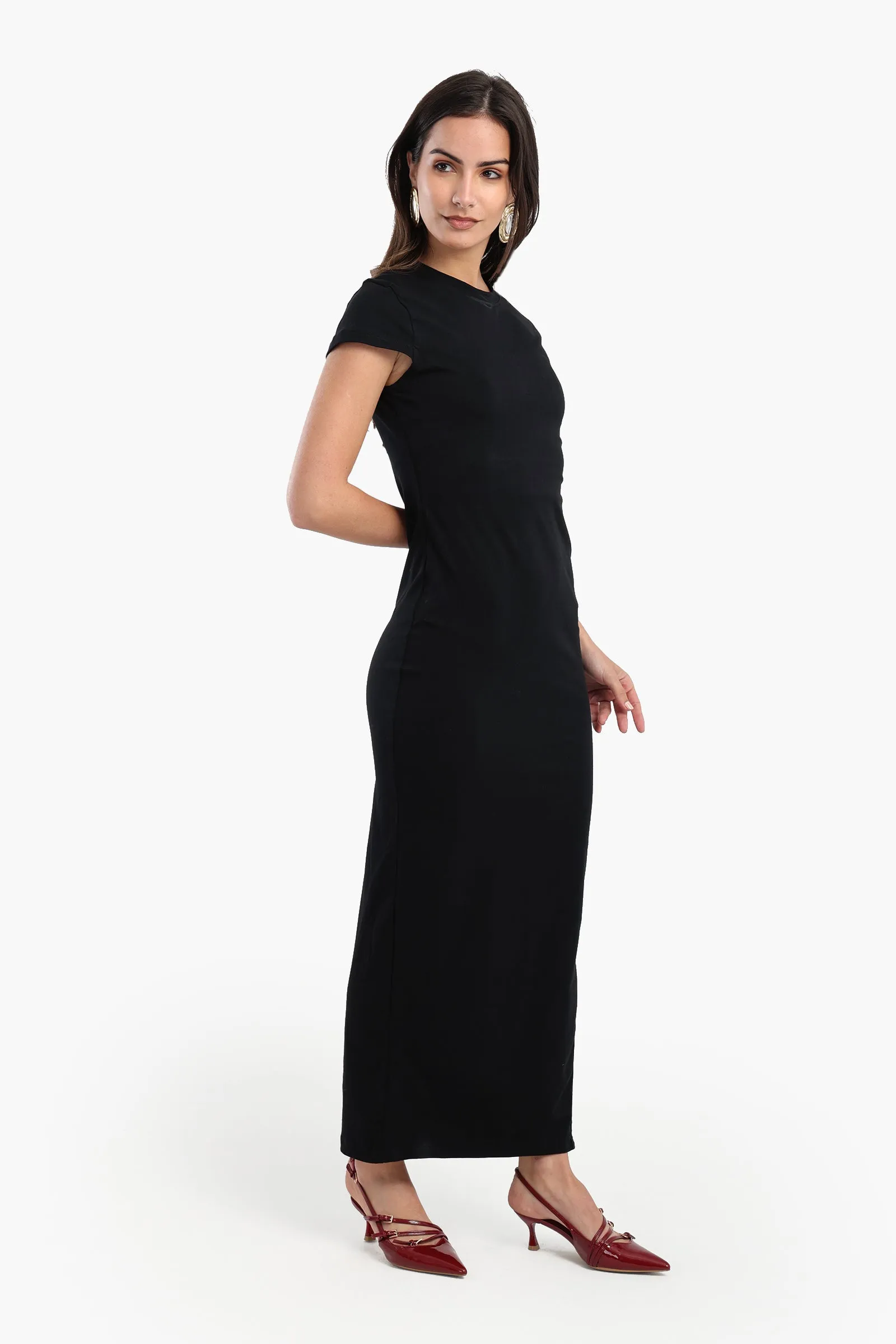 Slim-Fit Maxi Dress With Slit