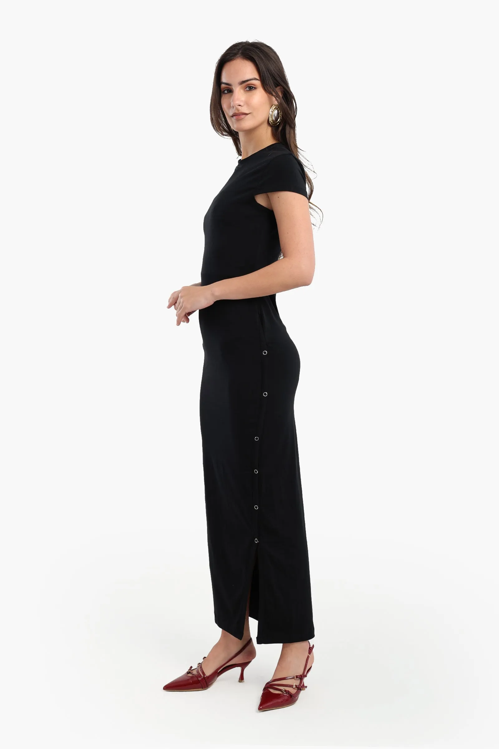 Slim-Fit Maxi Dress With Slit