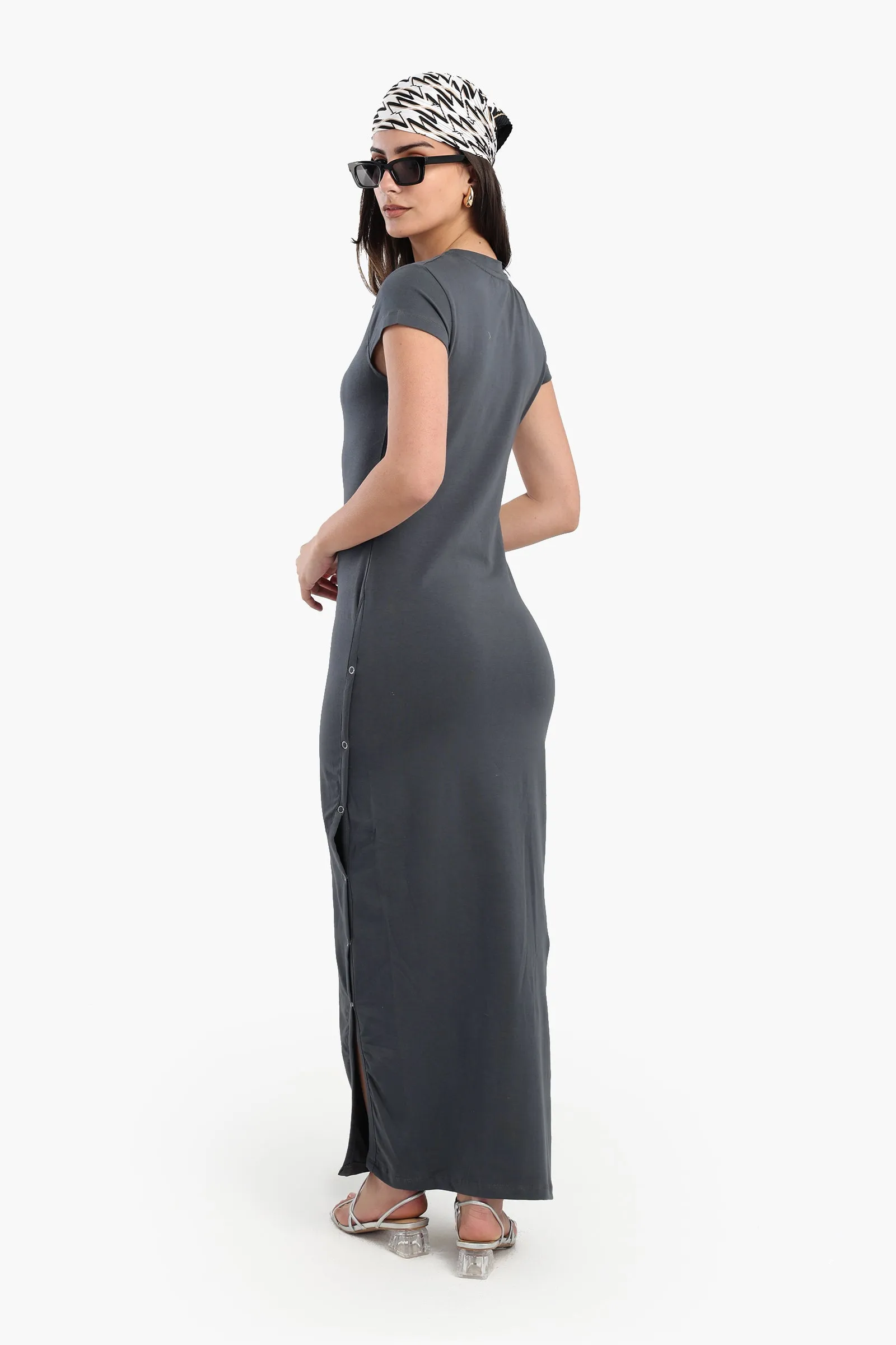 Slim-Fit Maxi Dress With Slit