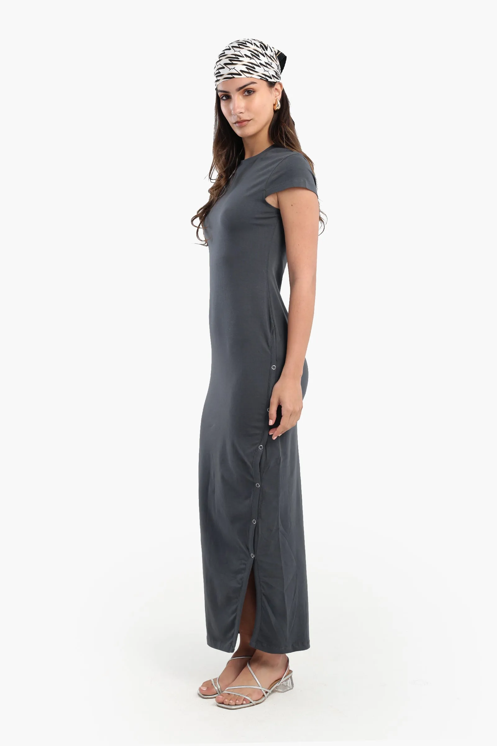 Slim-Fit Maxi Dress With Slit
