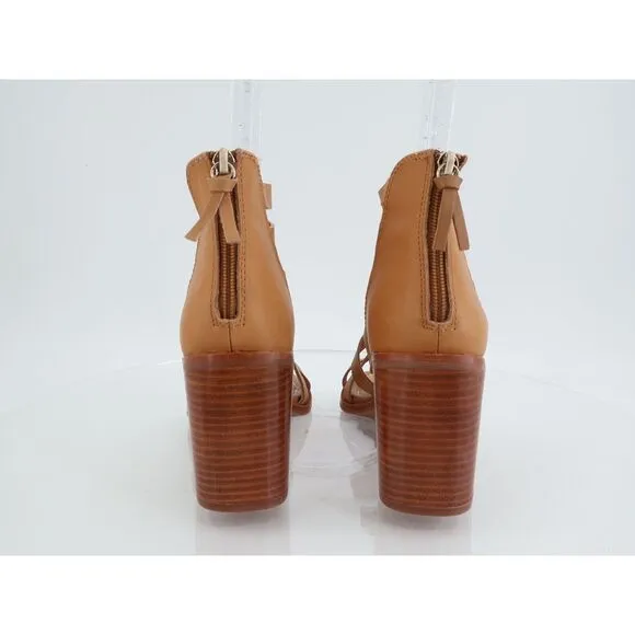 Sofft Stratford Sandals Brown Leather Block Heel Gladiator Strappy Size 9 M