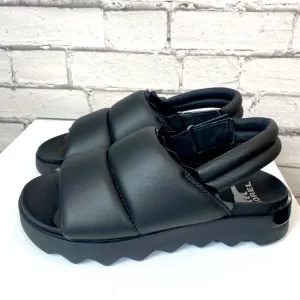 Sorel Womens Viibe Black Slingback Sandal Clogs Puffer Sandals Size 10.5 NWB