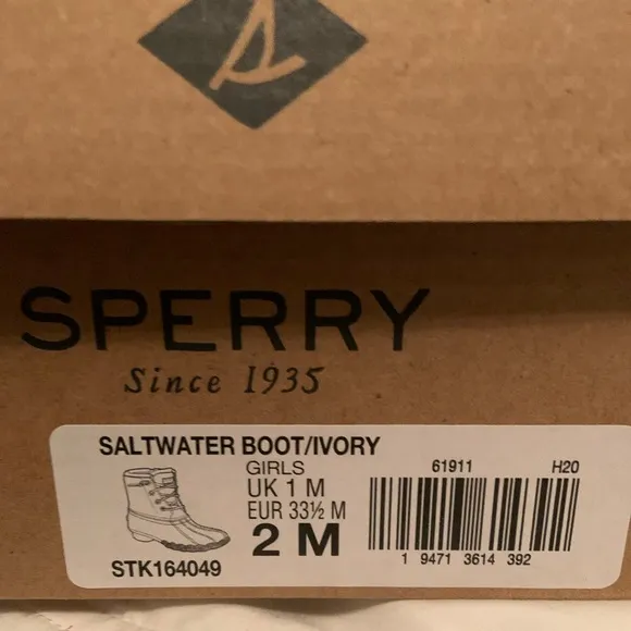Sperry Saltwater Boots - Girl’s Size 2