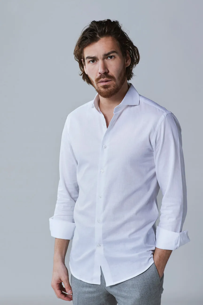 Sundre White Linen Shirt
