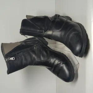 Teva De La Diva leather moto biker boots womans size 8.5. EU 39.5