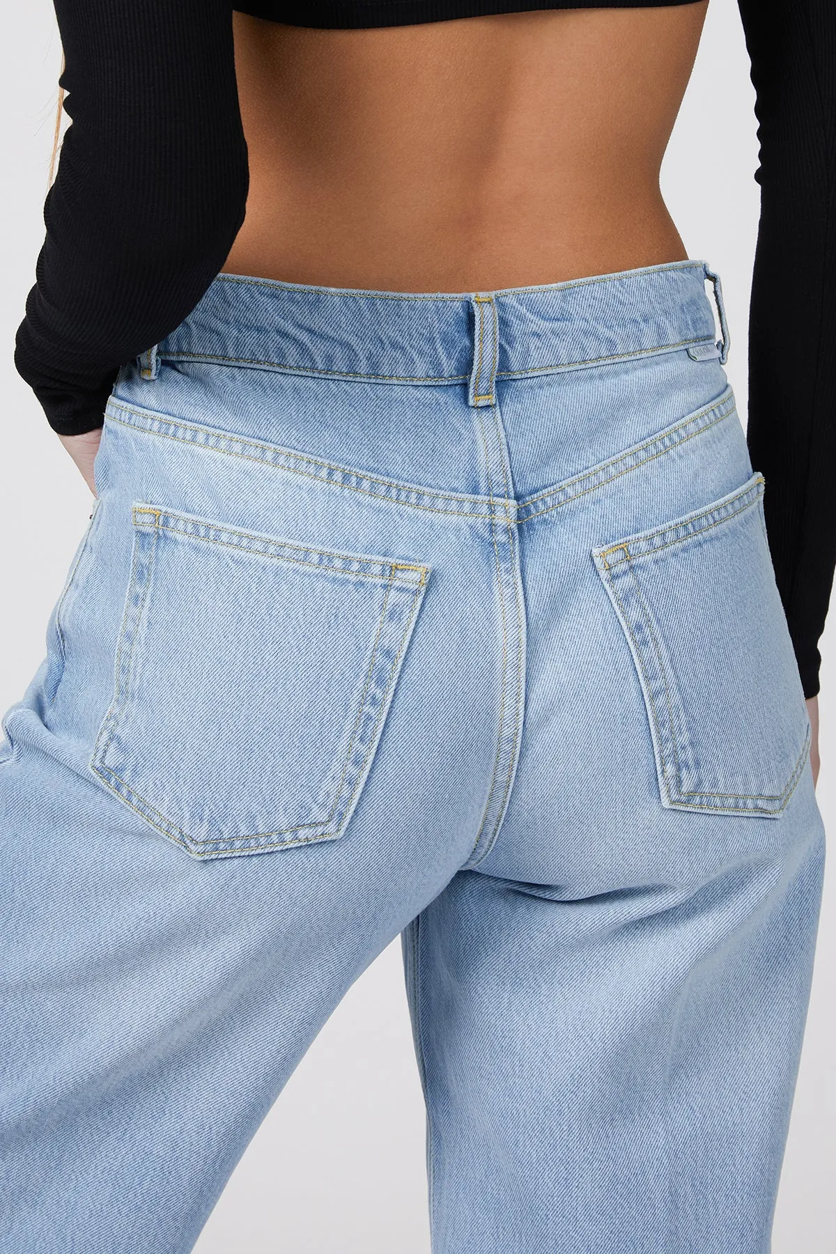 THE ZIGGY BAGGY HIGH-RISE STRAIGHT-LEG JEANS
