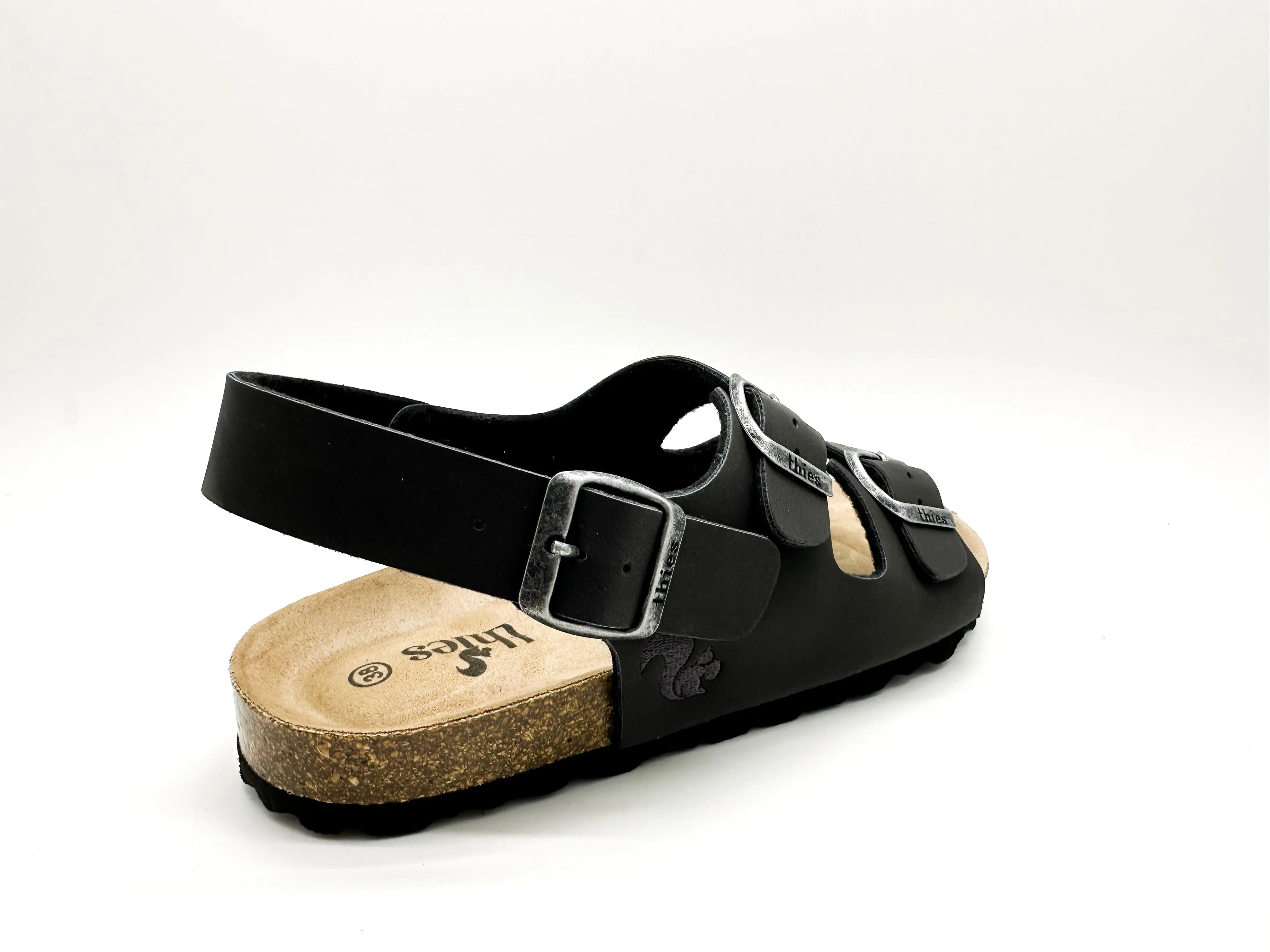 thies 1856 ® Eco Bio Backstrap Sandal vegan obsidian grey (W/M/X)