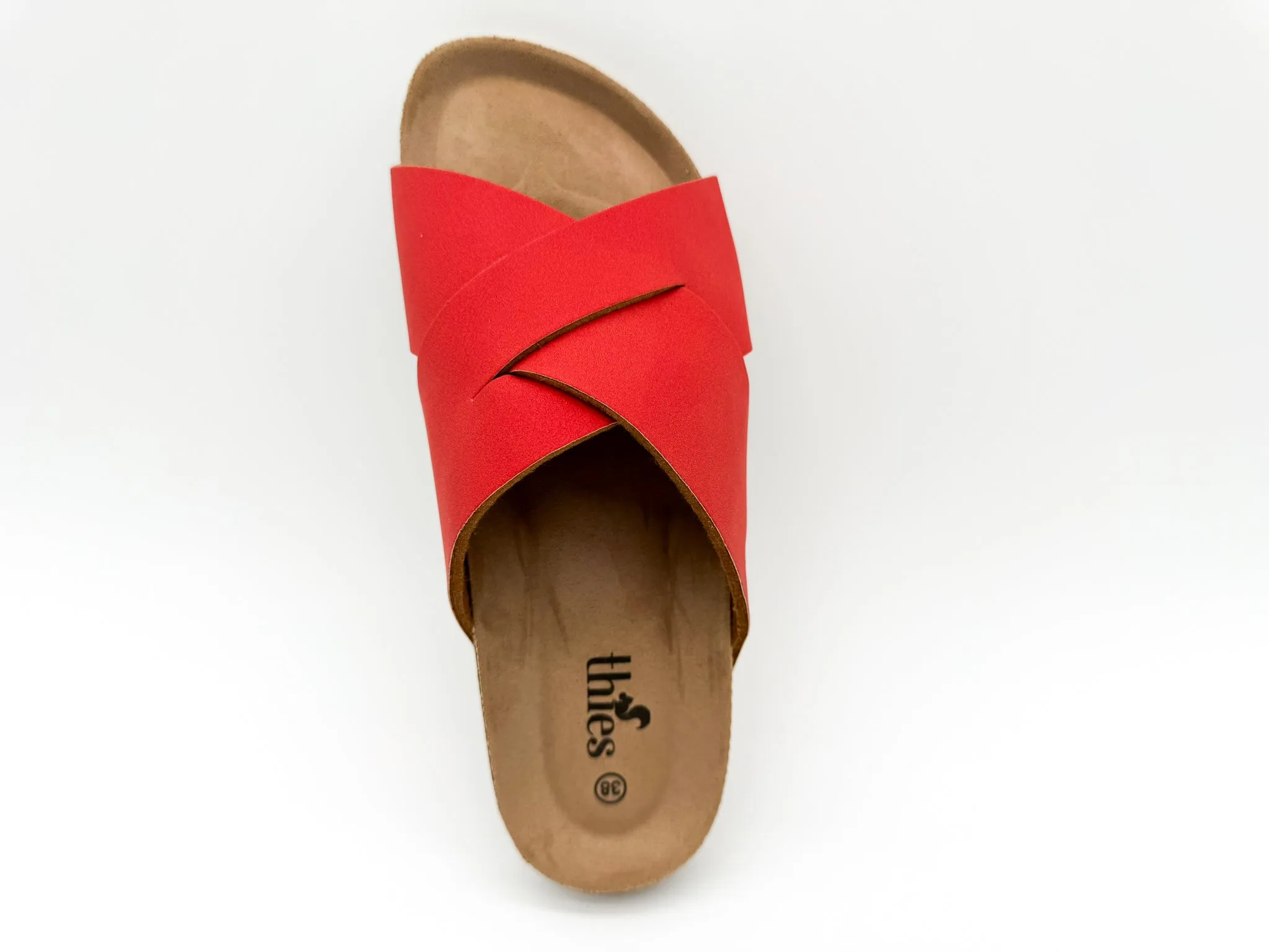 thies 1856 ® Eco Bio Cross Sandal vegan coral (W/X)