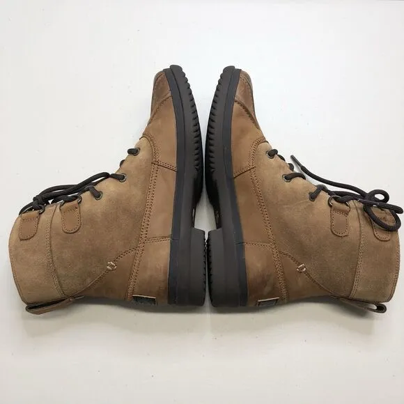 UGG Azaria Waterproof Duck Boots Women's 7 Chestnut Wool Lined Leather Suede