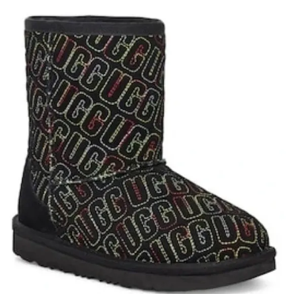 UGG KIDS NIB II GRAPHIC MULTI COLOR STITCHING  BOOTS SIZE 2