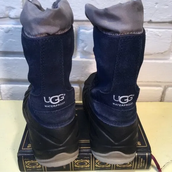 UGG Ludwig Unisex Waterproof Blue Suede Winter Snow Boots Insulated Toddler 11