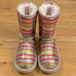 UGG sequin rainbow boots, size 3