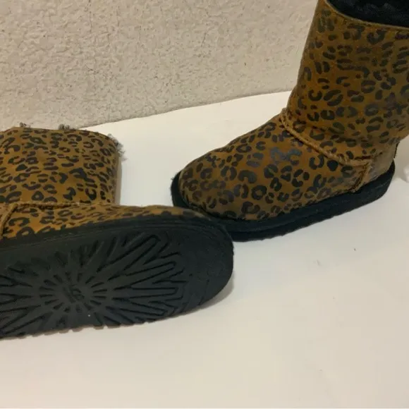 Ugg Toddler Bailey Bow Leopard Boots Chestnut 1008217T