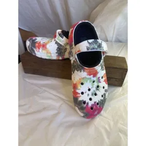 Unisex Crocs Classic Splatter- Blk‎ Faux Sherpa Lined Clogs-Sizes M (9)-W (11)