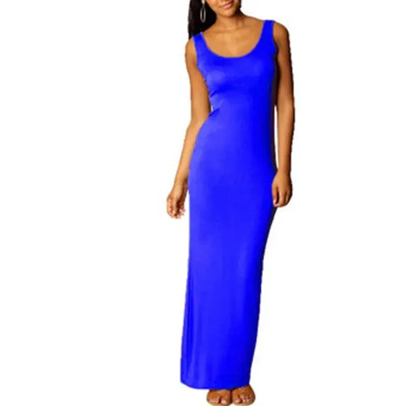 Viola Sleeveless Stretch Maxi Dress