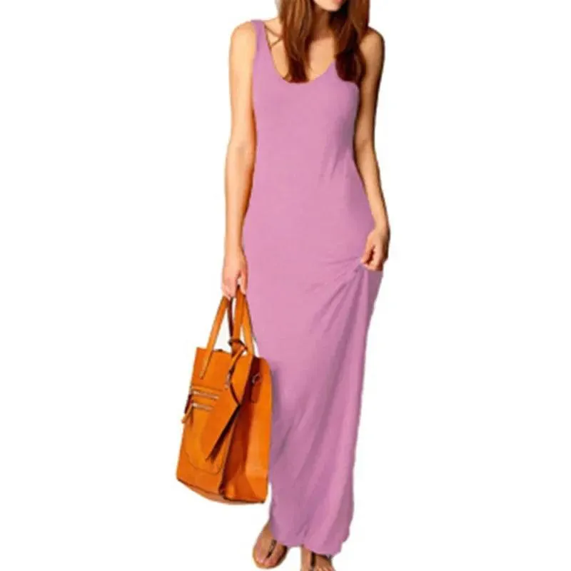 Viola Sleeveless Stretch Maxi Dress