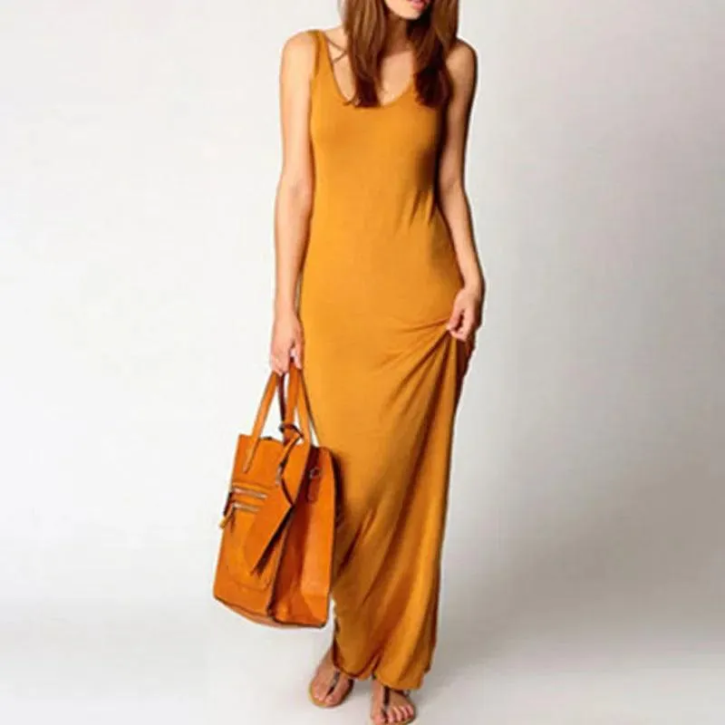 Viola Sleeveless Stretch Maxi Dress