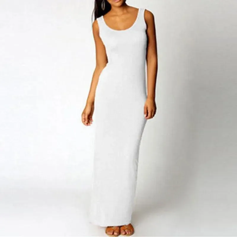 Viola Sleeveless Stretch Maxi Dress