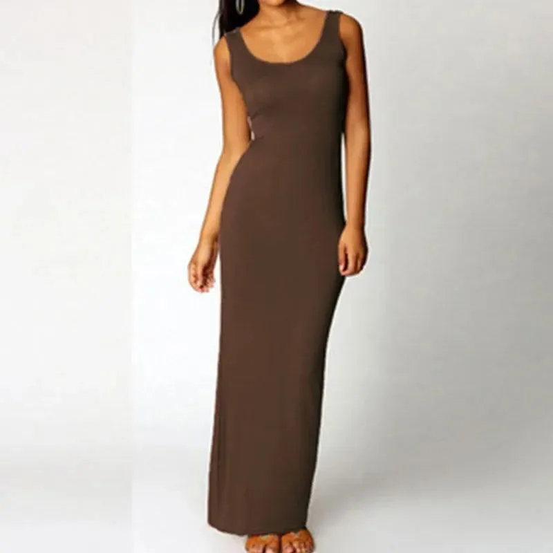 Viola Sleeveless Stretch Maxi Dress