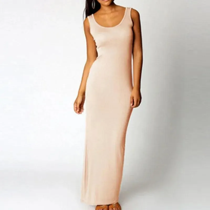 Viola Sleeveless Stretch Maxi Dress